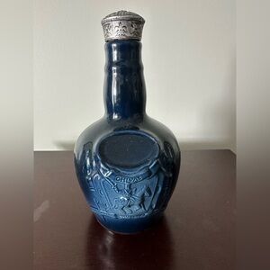 Chivas Regal Blue Decorative Decanter with Silver stopped